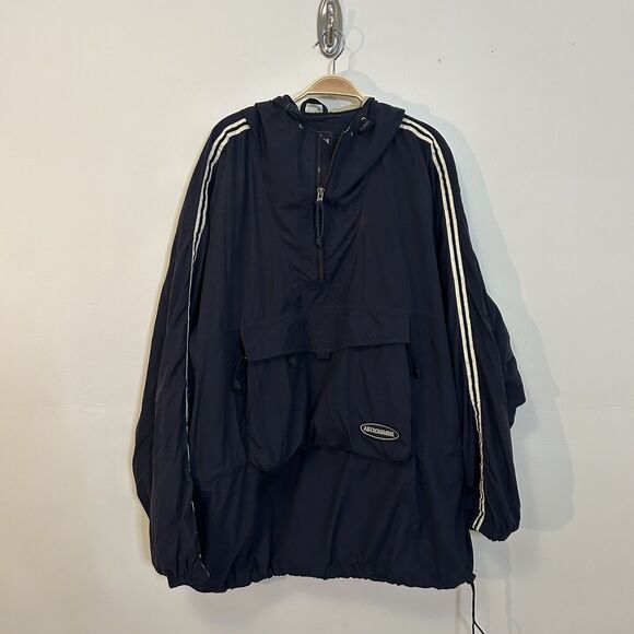 Abercrombie Pullover Oversized Jacket Gorpcore XL Blue Nylon Y2K- Desc‎ - Picture 1 of 10